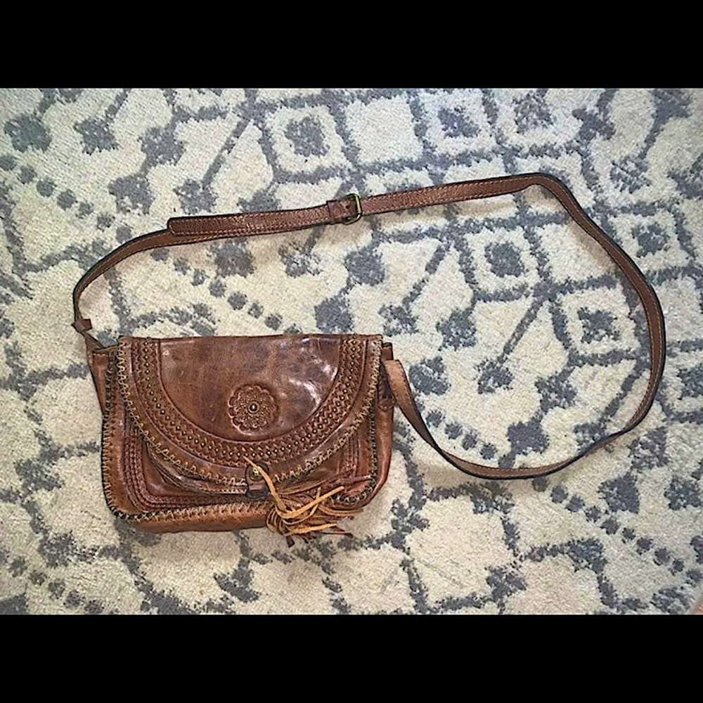 SOLD Patricia Nash tooled medallion crossbody